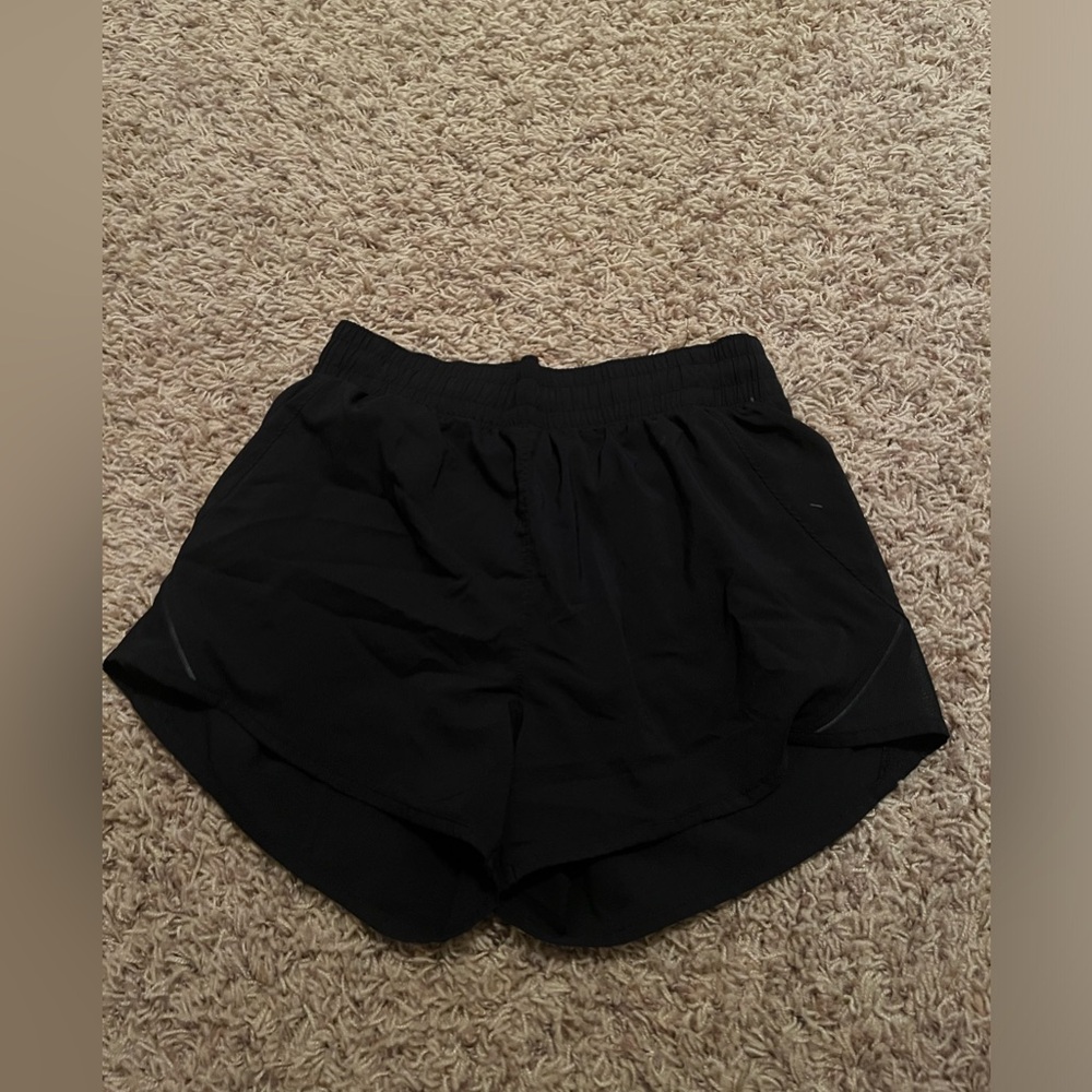 black athletic shorts